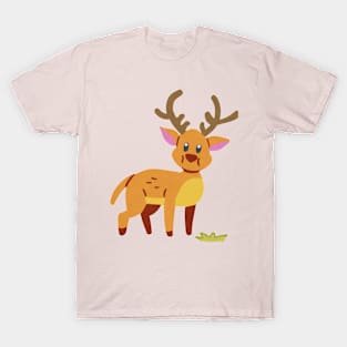 Cute Deer Eating Hay T-Shirt